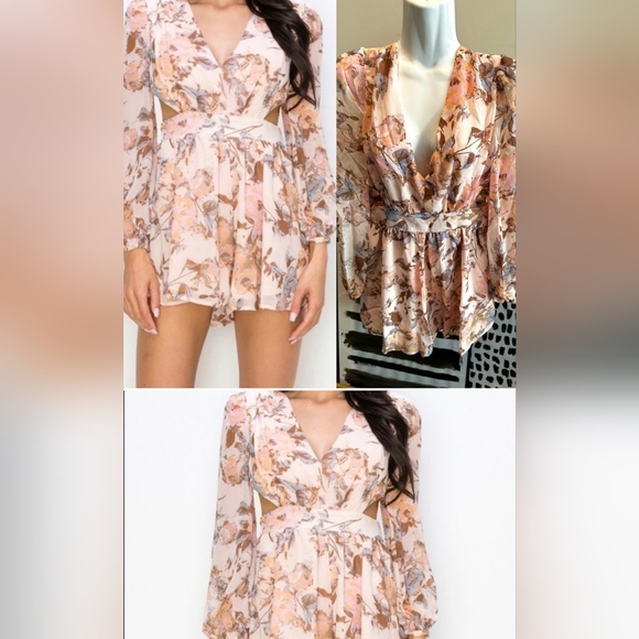 💕 NWT! Privy Floral Romper - Picture 1 of 1